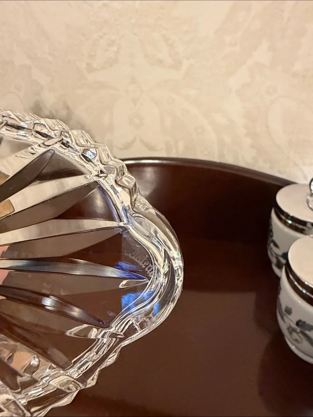 Waterford Crystal  tray , trinket Dish, soap dish ,